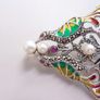 Sterling silver real ruby plique a jour enamel pendant Image 5