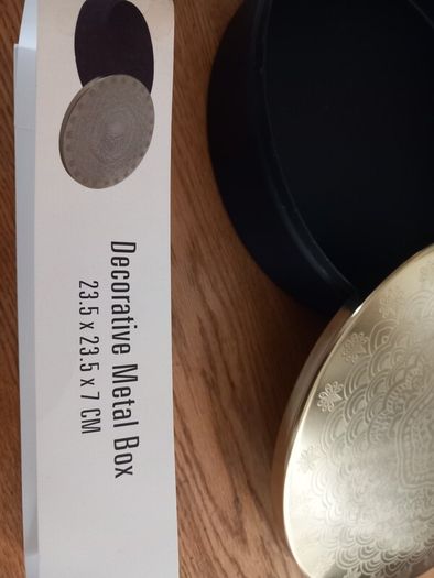 Brand New Large Round Decorative Metal Box
