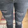The Kooples Distressed & Studded Jeans in Black Wash Image 6