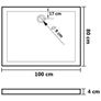 Shower Base Tray with Dots White 80x100x4 cm Image 7