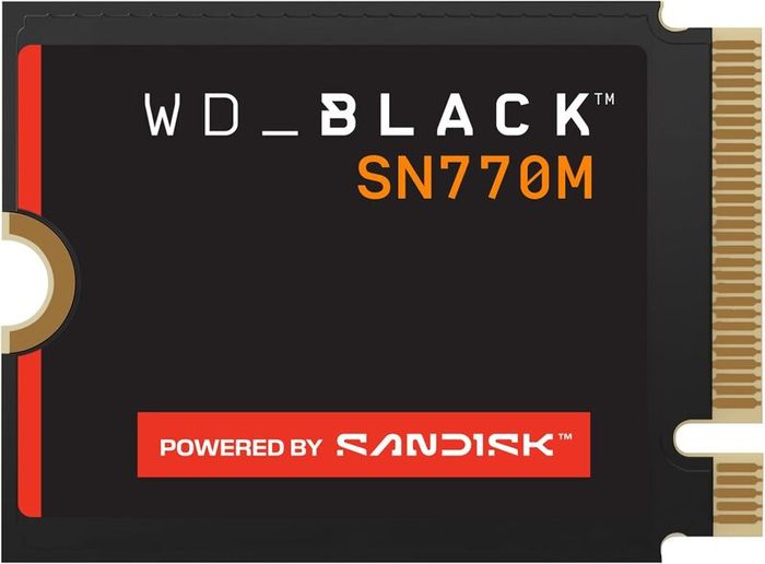 WD_BLACK SN770M 2TB SSD, Speeds up to 5150 MB/s, M.2 2230 for Handheld Gaming Devices and compatible laptops, PCIe Gen 4.0, TLC 3D NAND, Great for Asus ROG Ally, Steam Deck, Microsoft Surface - Boxed