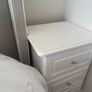 White sturdy bedside lockers x2 Image 3