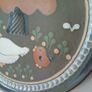 Vintage KMK Kupfermuhle Ceramic Wall Plate - Mid-Century West German Art Pottery - Bird & Tree Folk Art Decor Image 4