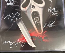 Scream 1996 / Scream 2 Vinyl Cover Cast (6) Autograph