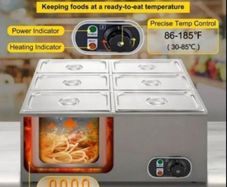 food heater 6- pan plate container food heater 1.5kw