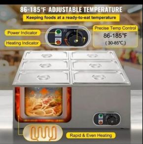 food heater 6- pan plate container food heater 1.5kw