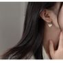 Butterfly Hoop Earrings Delicate Mother-of-Pearl Dangles Image 9