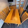 Real solid wooden table with 6 wooden chairs Image 2