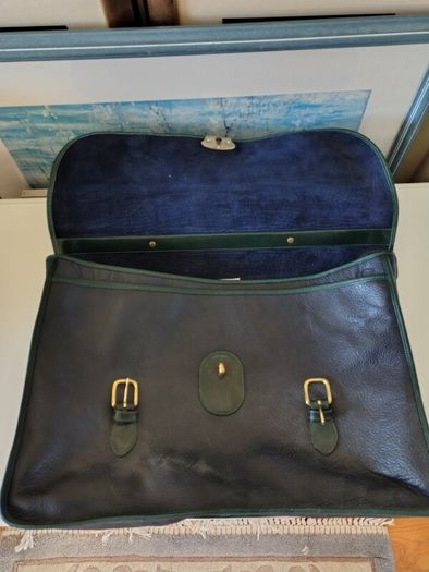 Large Vintage Chesneau Leather Satchel Briefcase