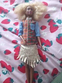 Barbie afro blonde hair