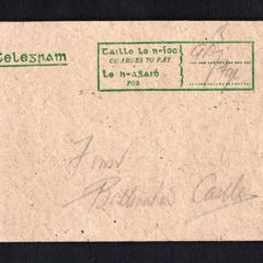 1943 Ireland 13th July Thurles (Durlas Eile handstamp on Telegram), Co. Tipperary Telegram Envelope and Contents