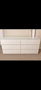 IKEA chest of drawers with glass top