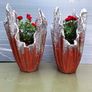Handmade Flower Pots - Abstract Gold, Copper, Silver Flower Pot - Unique Drape Vase Image 4