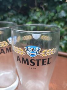 Amstel pint glasses