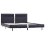 Bed Frame with LED Black Faux Leather 150x200 cm Image 3