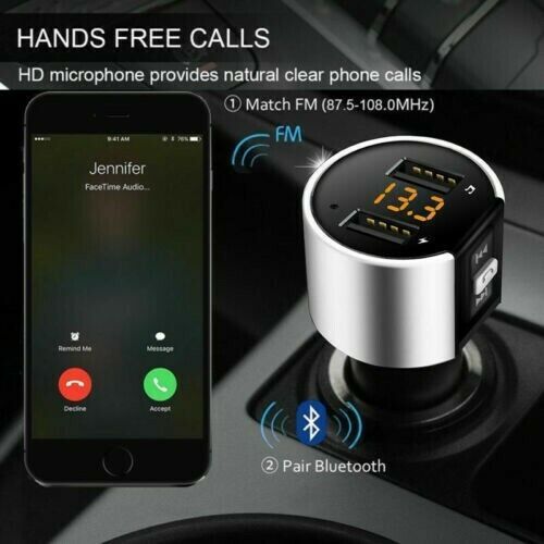 Wireless Bluetooth Car Kit FM Transmitter Radio MP3 Player USB Charger Hands free Handsfree
