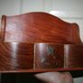 Vintage Letter Holder Handmade Wooden Paper Rack with Moorish Brass Inlays Office Desk Organiser 10,4" x 4" H-7" Image 2