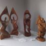 Carved Wood Figurine + Others Image 8