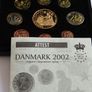 Denmark rare euro Probe essai Trial Prototype 9 Coin Set 2002 Rare Image 3
