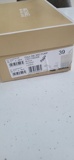 MICHAEL KORS Pauline black patent pumps Sz 7UK - Rrp 160 (New)