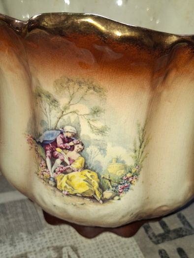 Old Ceramic Indoor Planter Jardiniere or Cachepot, Postage Available or Collection,