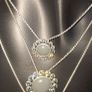 Pilgrim  Tiered Diamante Grey Necklace Image 5