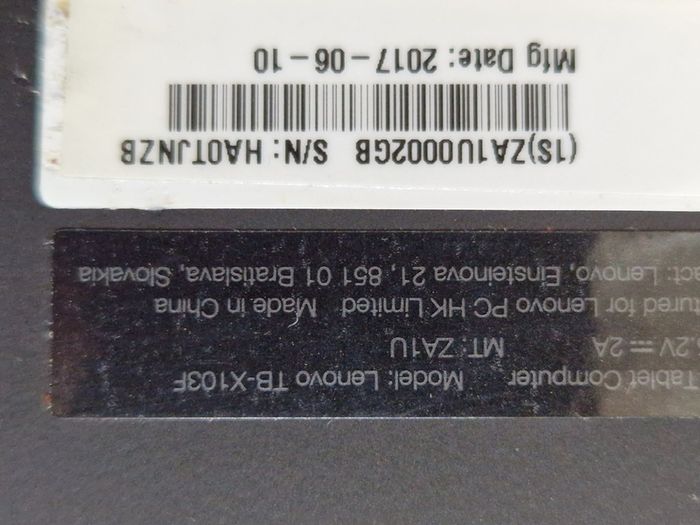 Lenovo 10.1 inch Tablet, Blue, Model TB-X103F FRP Google locked