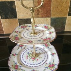 royal albert 1950s two tier cake stand