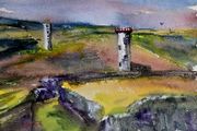 Wicklow light house watercolour
