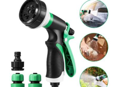 BRAND NEW Watering Multi-Function Car Wash High Pressure Durable Hand-Held Tool Hose Sprinkle 8 Adjustable Nozzle Garden Clean