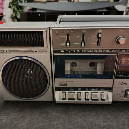 vintage boombox or Mini compo radio cassette recorder the 1980s