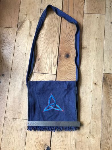 Blue Canvas Shoulder Bag