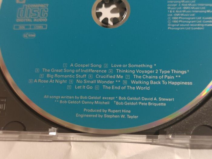 Bob Geldof - The Vegetarians Of Love Cd