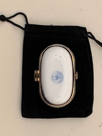 Vintage Porcelain Pill Box 1960s