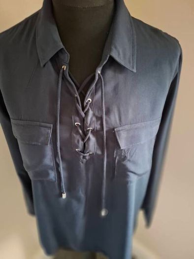 Mango navy blouse