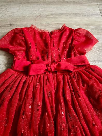 M&s red tulle dress 3-4y