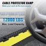 5 PCs Rubber Cable Protector Ramp 98x24x4.5 cm, 2 Channel, 12000 lbs/axle Capacity Heavy Duty Hose Wire Cover Ramp Driveway Image 5