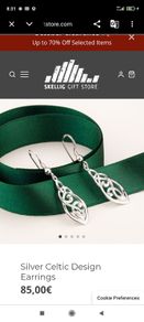 Celtic designed 925 silver earrings