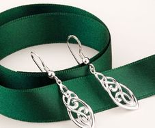 Celtic designed 925 silver earrings
