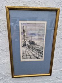 Artists signed print  limited edition number 1 of 7 Print  Plymouth Hoe by Iain Urquhart