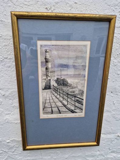 Artists signed print  limited edition number 1 of 7 Print  Plymouth Hoe by Iain Urquhart