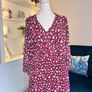 Burgundy & Cream Midi Dress from Pala D'oro Size L-XL / UK 14-16 / EU 42-44 Image 9