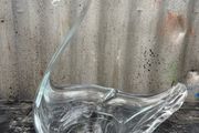 Vintage Murano Swan Vase Hand Blown Art Glass Bowl c1960s