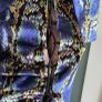 PRETTY LITTLE THINGS royal blue velvet python print dress Sz 10 Image 9