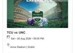 TCU vs UNC - 2 Tickets