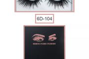 Magnetic Eyelashes with Magnetic Eyeliner and Tweezer - 3 Pair Set - Long Lashes - Size 6D-104