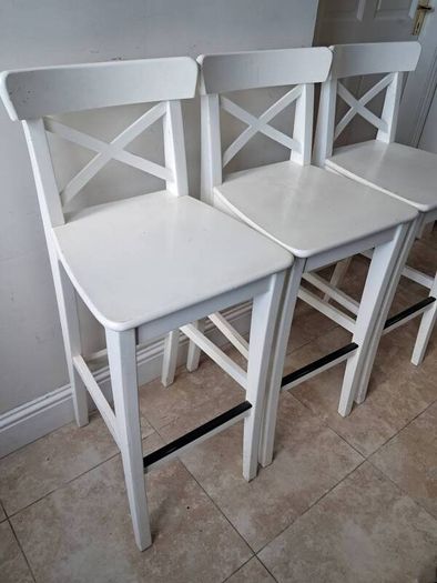 Three ikea bar stools/high chairs 10 euro each