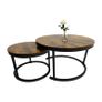Industrial Nesting Side Tables Set of 2 Image 2