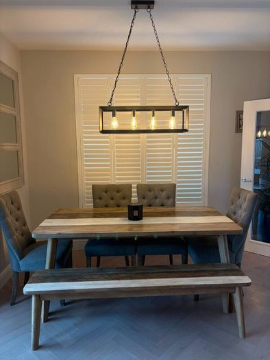 Kitchen table + chairs + high chairs