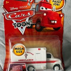 Disney Pixar Cars Toon Rescue Squad Ambulance #2 Mega Size Mattel New